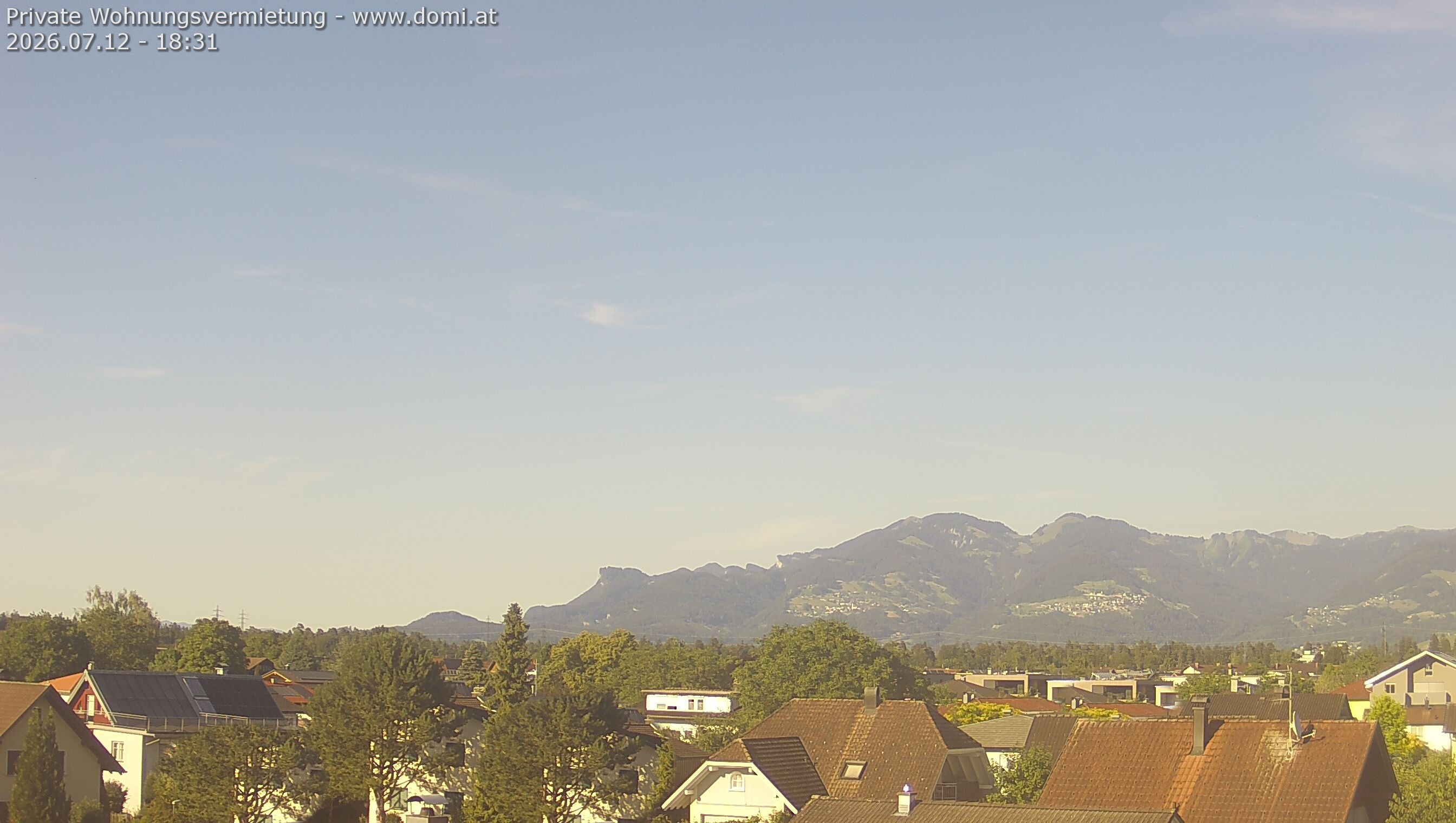 Archiv Foto Webcam Ausblick von Feldkirch über das Rheintal auf die Hohe Kugel