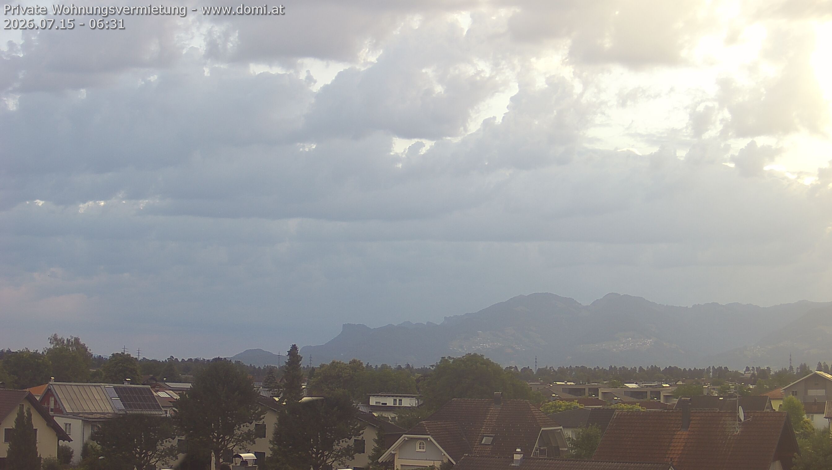 Archiv Foto Webcam Ausblick von Feldkirch über das Rheintal auf die Hohe Kugel