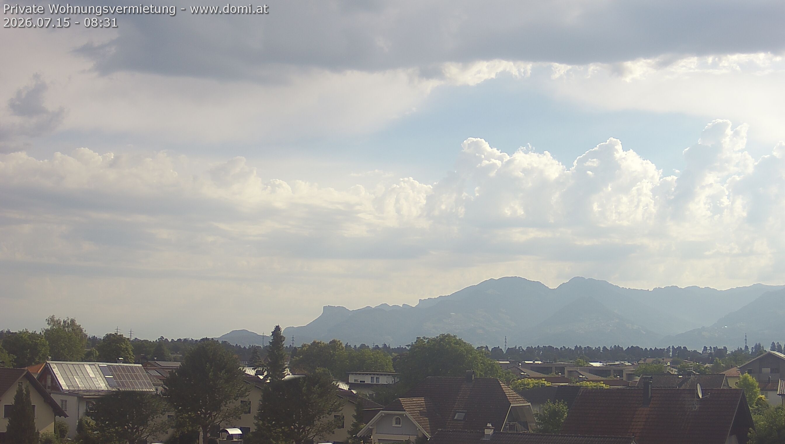 Archiv Foto Webcam Ausblick von Feldkirch über das Rheintal auf die Hohe Kugel