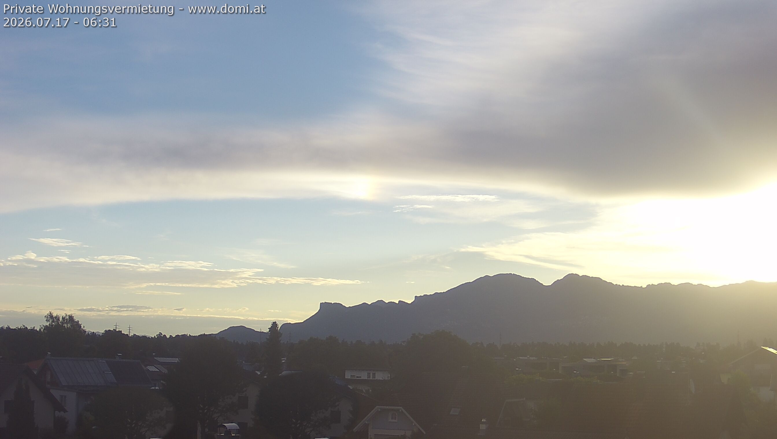 Archiv Foto Webcam Ausblick von Feldkirch über das Rheintal auf die Hohe Kugel