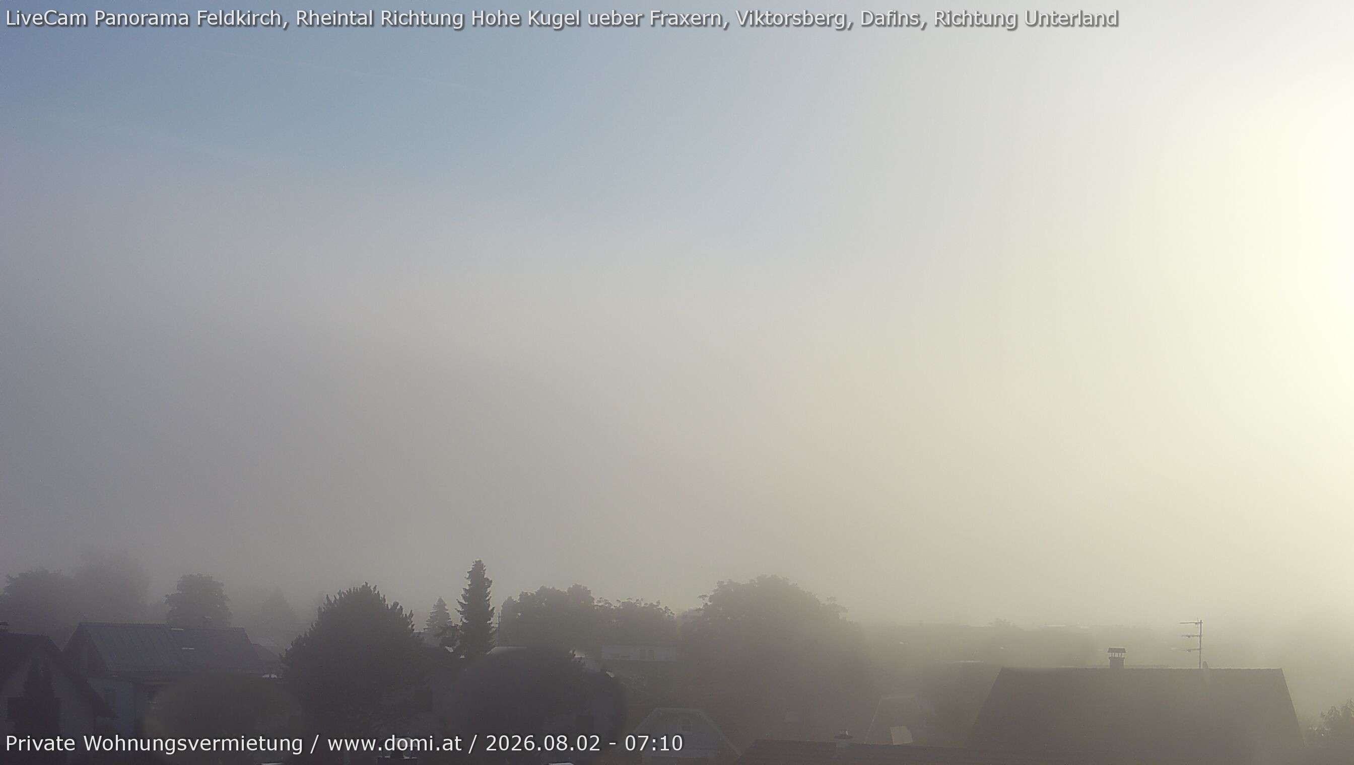 Archiv Foto Webcam Ausblick von Feldkirch über das Rheintal auf die Hohe Kugel