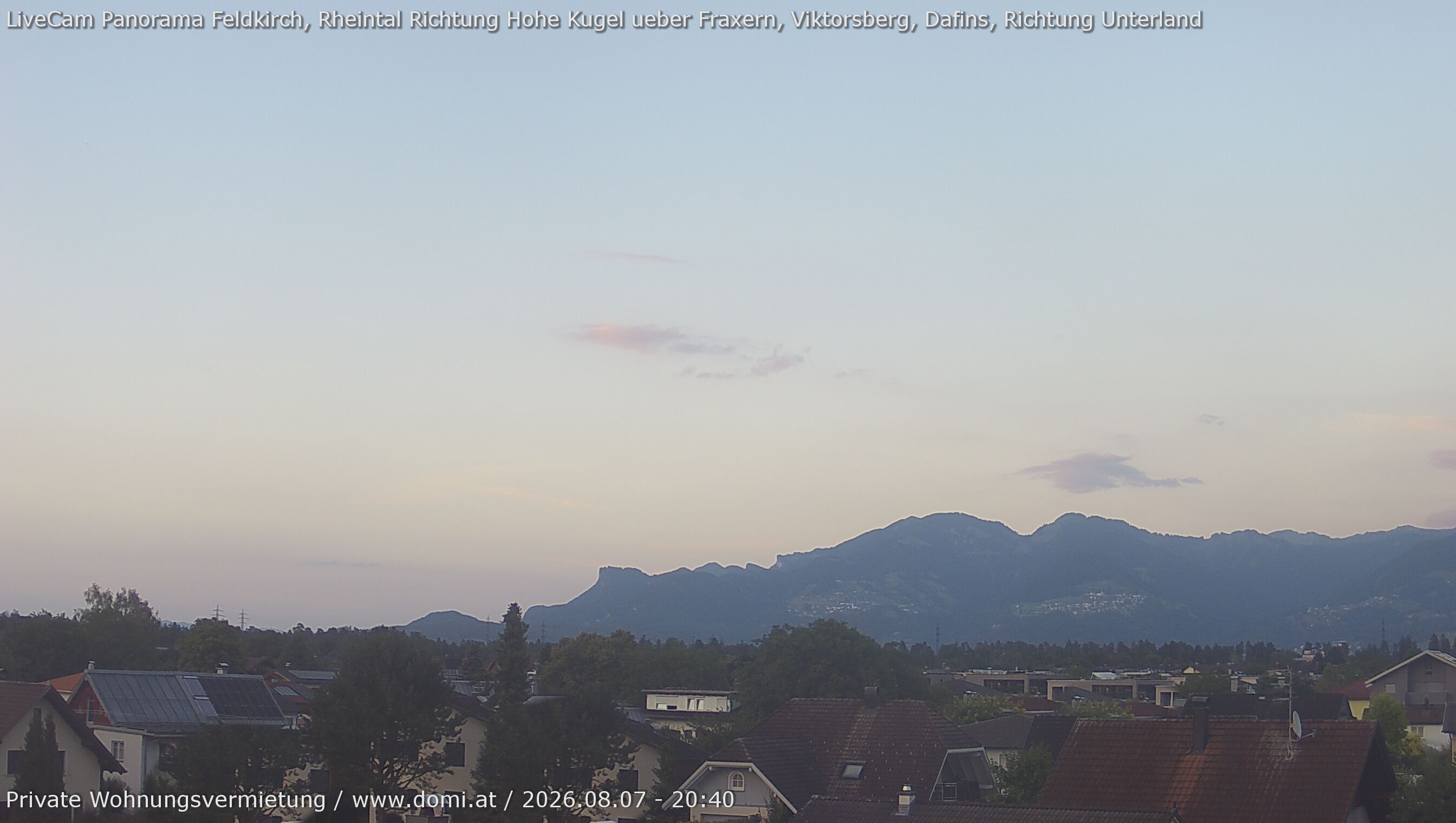Archiv Foto Webcam Ausblick von Feldkirch über das Rheintal auf die Hohe Kugel