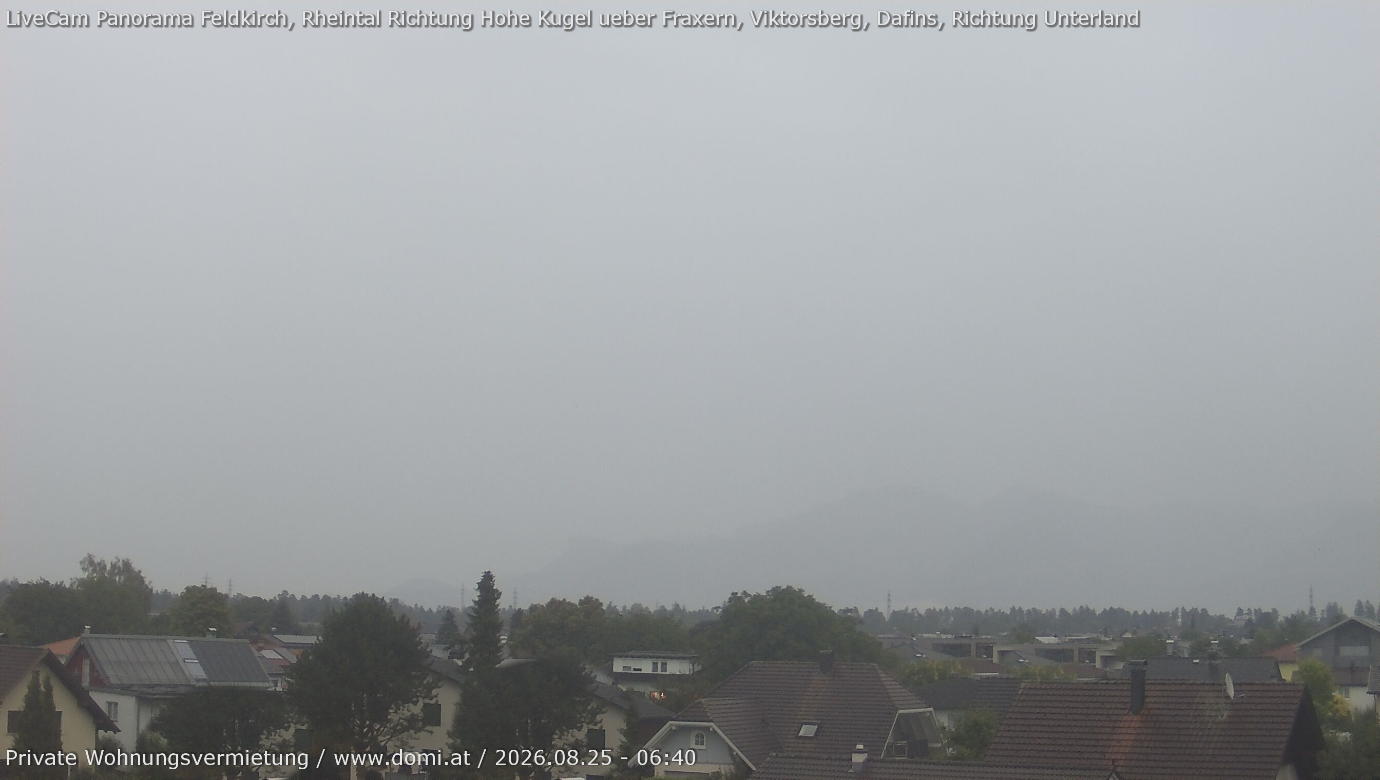 Archiv Foto Webcam Ausblick von Feldkirch über das Rheintal auf die Hohe Kugel