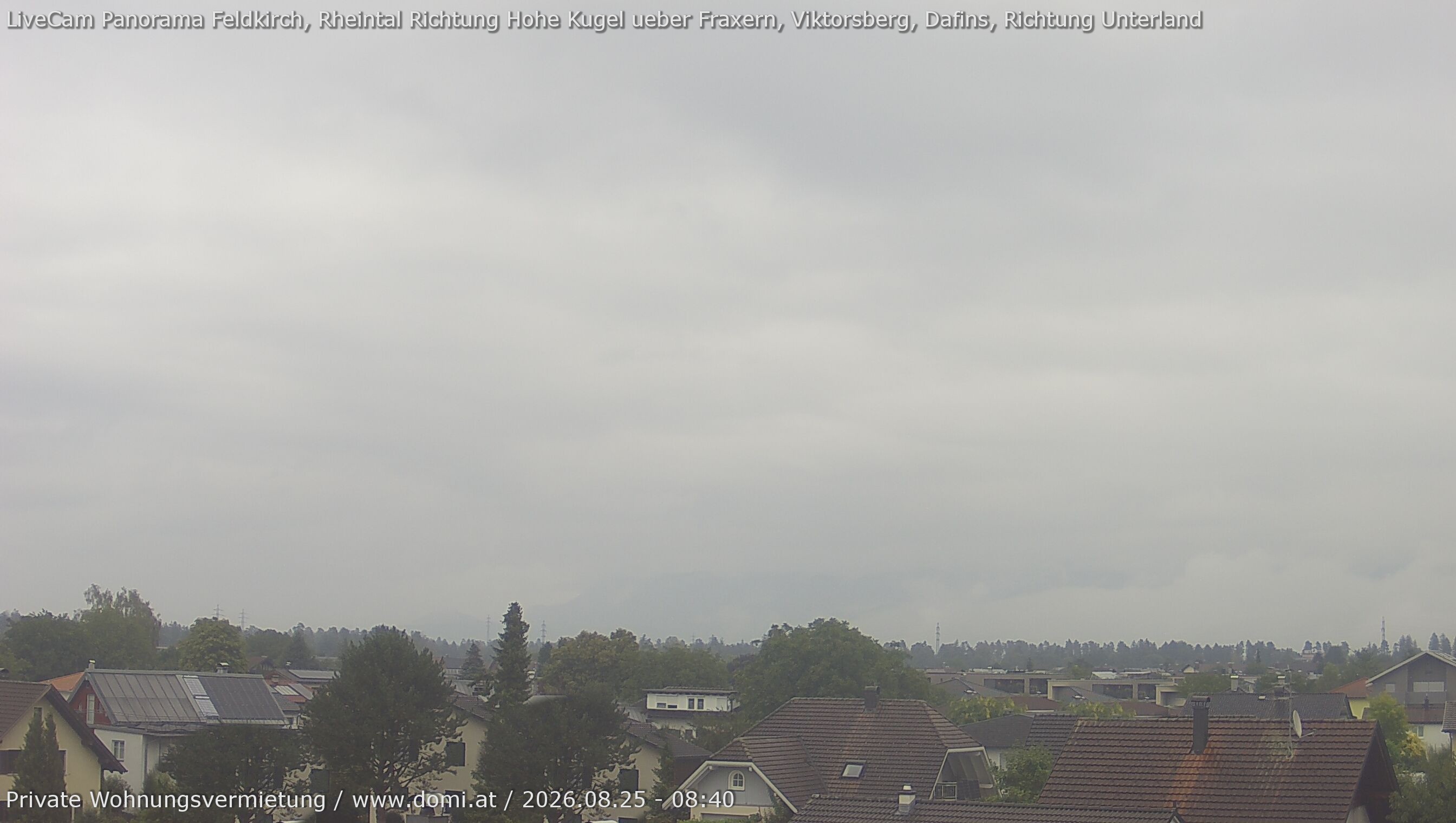 Archiv Foto Webcam Ausblick von Feldkirch über das Rheintal auf die Hohe Kugel