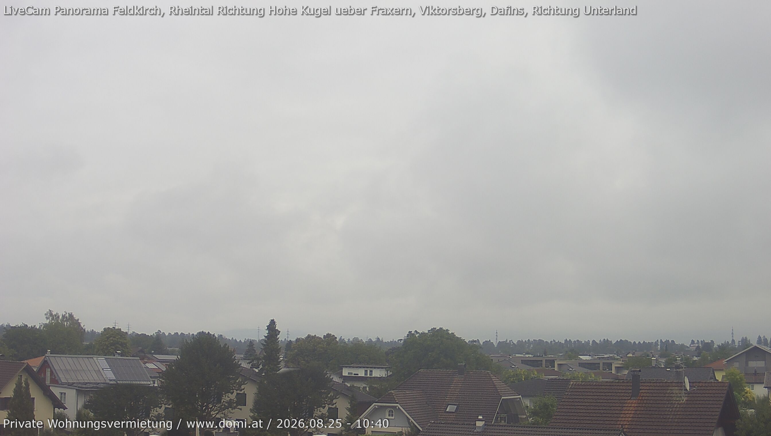 Archiv Foto Webcam Ausblick von Feldkirch über das Rheintal auf die Hohe Kugel
