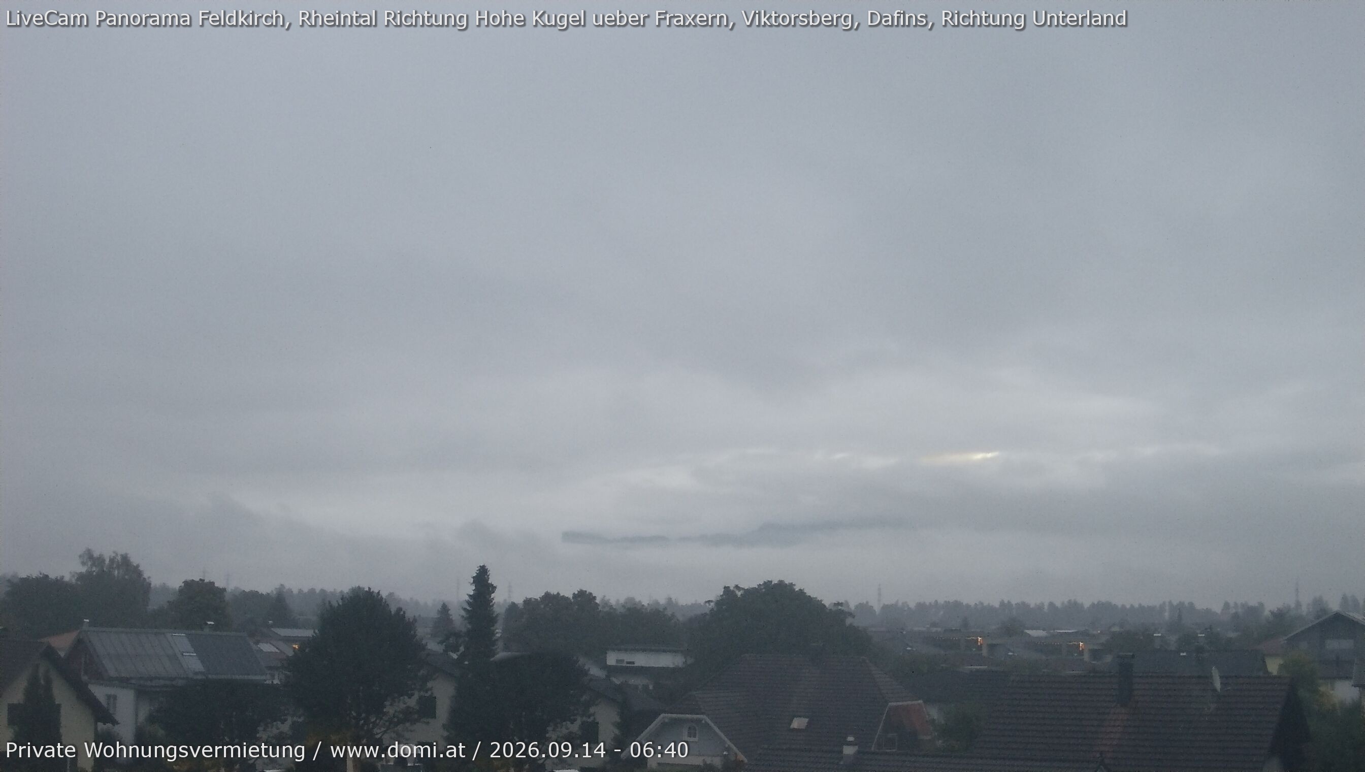 Archiv Foto Webcam Ausblick von Feldkirch über das Rheintal auf die Hohe Kugel