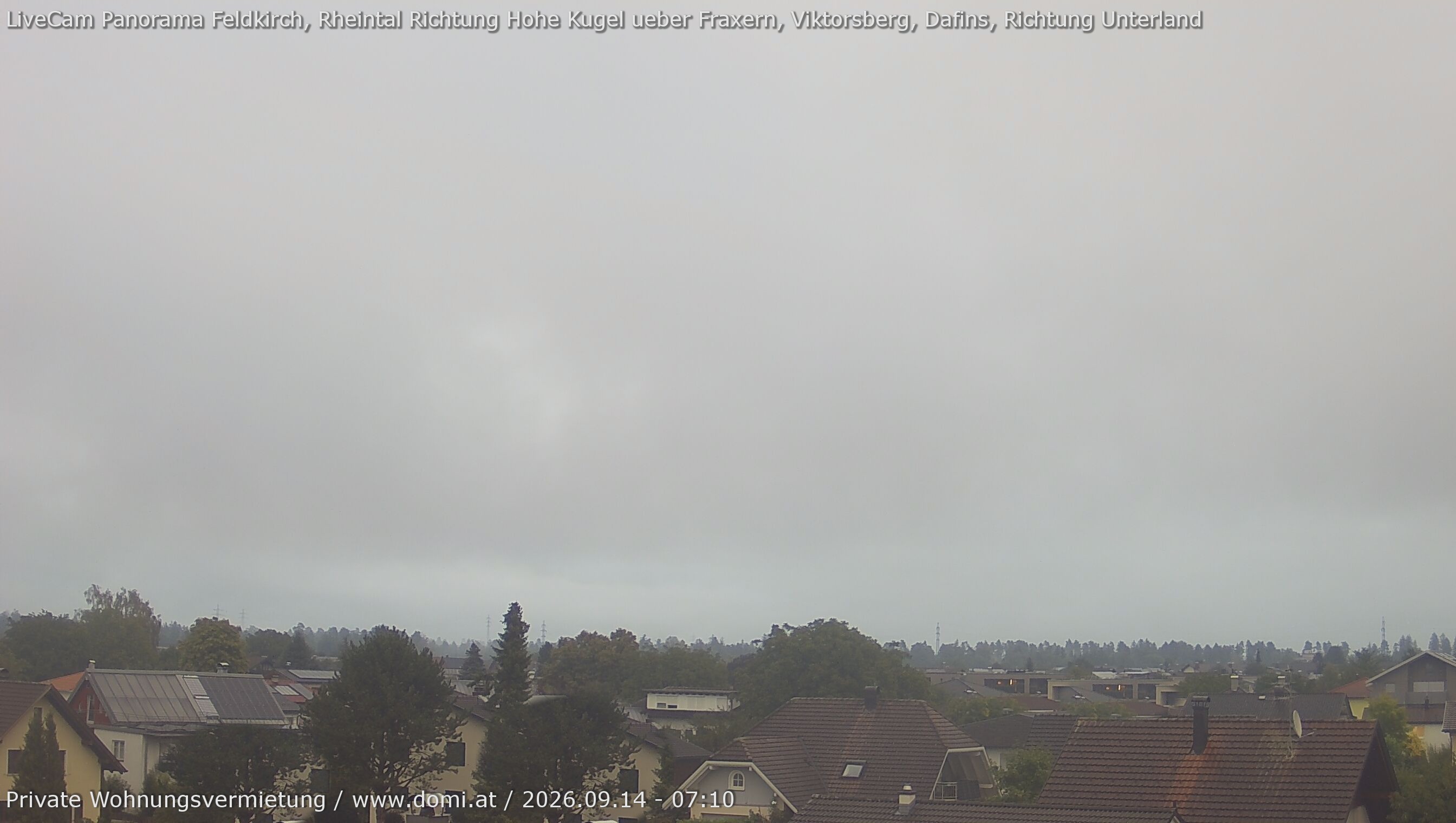 Archiv Foto Webcam Ausblick von Feldkirch über das Rheintal auf die Hohe Kugel
