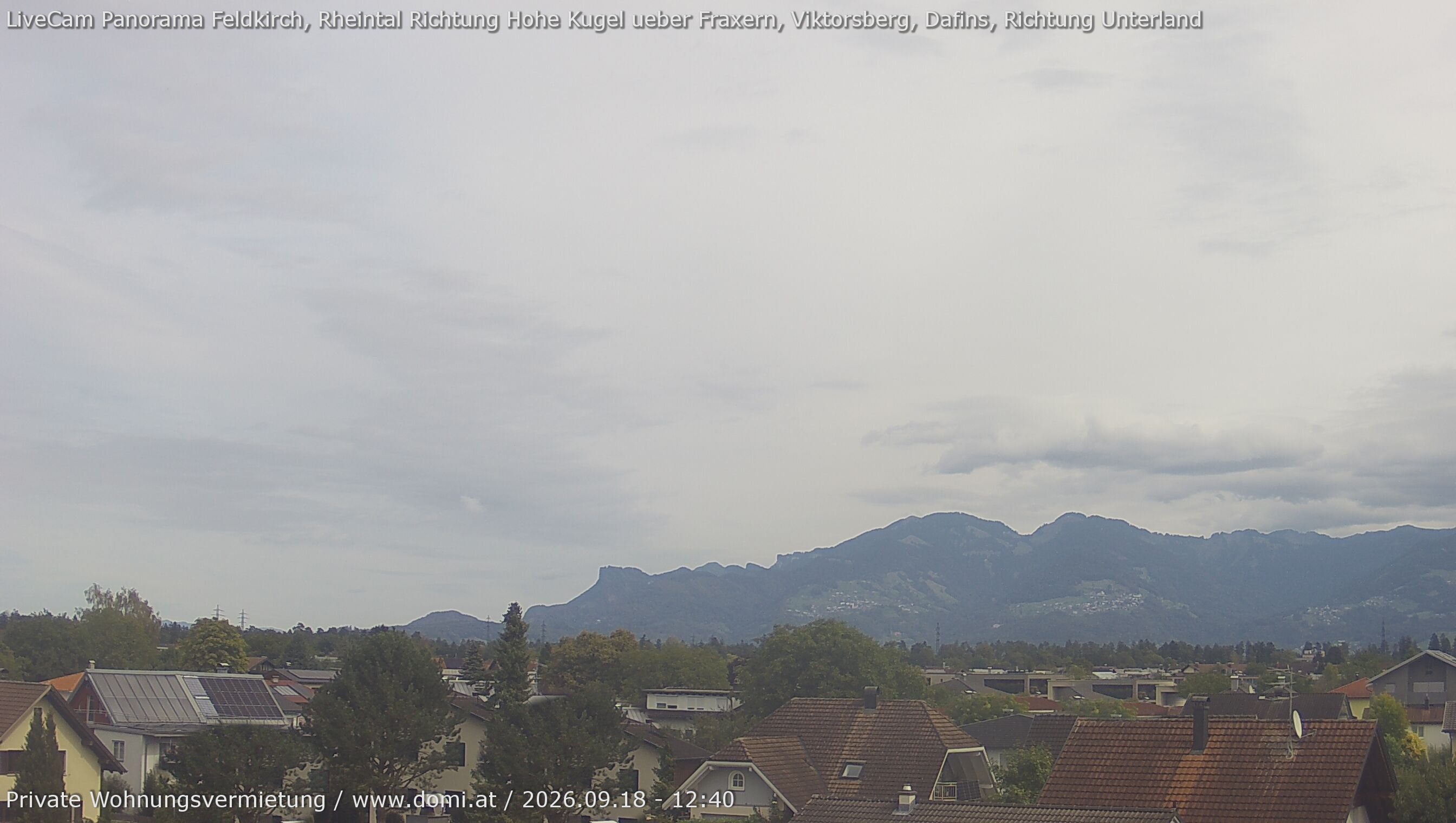 Archiv Foto Webcam Ausblick von Feldkirch über das Rheintal auf die Hohe Kugel