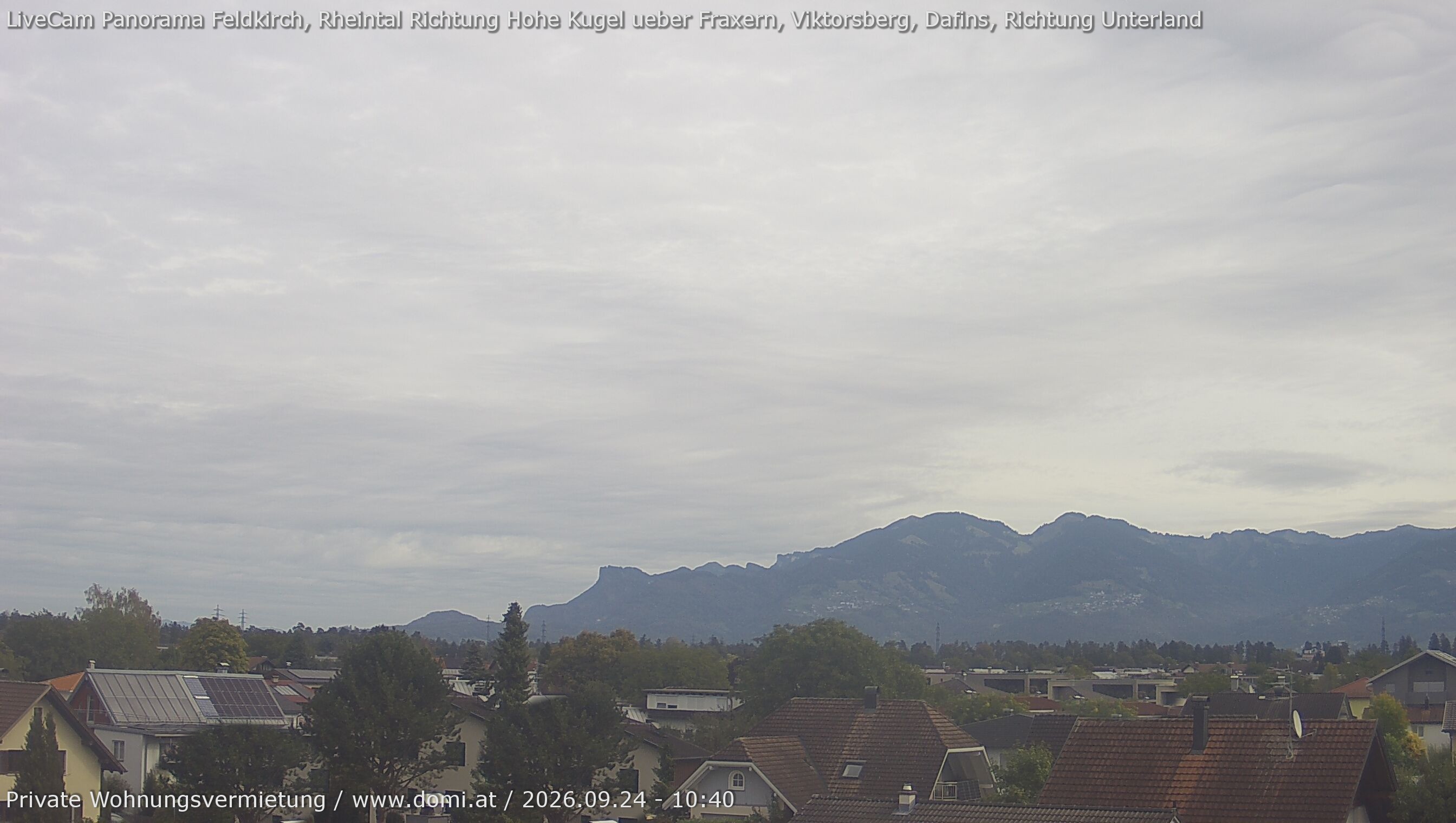 Archiv Foto Webcam Ausblick von Feldkirch über das Rheintal auf die Hohe Kugel