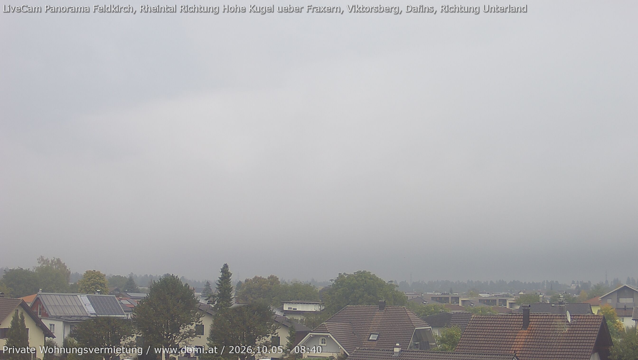 Archiv Foto Webcam Ausblick von Feldkirch über das Rheintal auf die Hohe Kugel