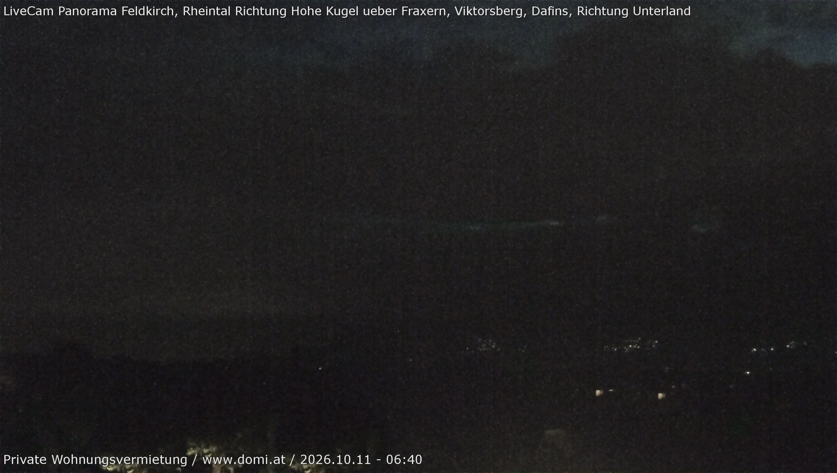 Archiv Foto Webcam Ausblick von Feldkirch über das Rheintal auf die Hohe Kugel