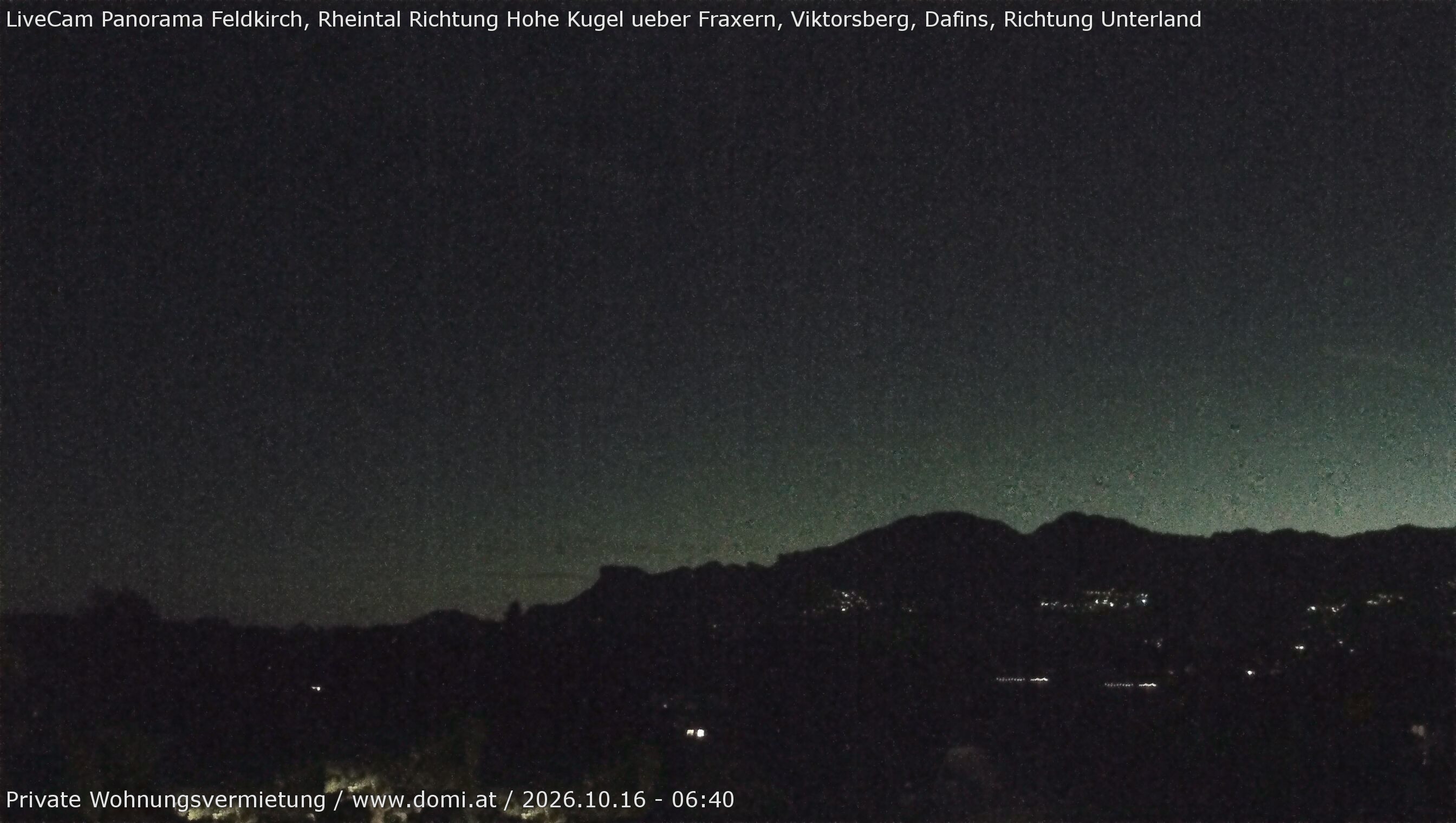 Archiv Foto Webcam Ausblick von Feldkirch über das Rheintal auf die Hohe Kugel
