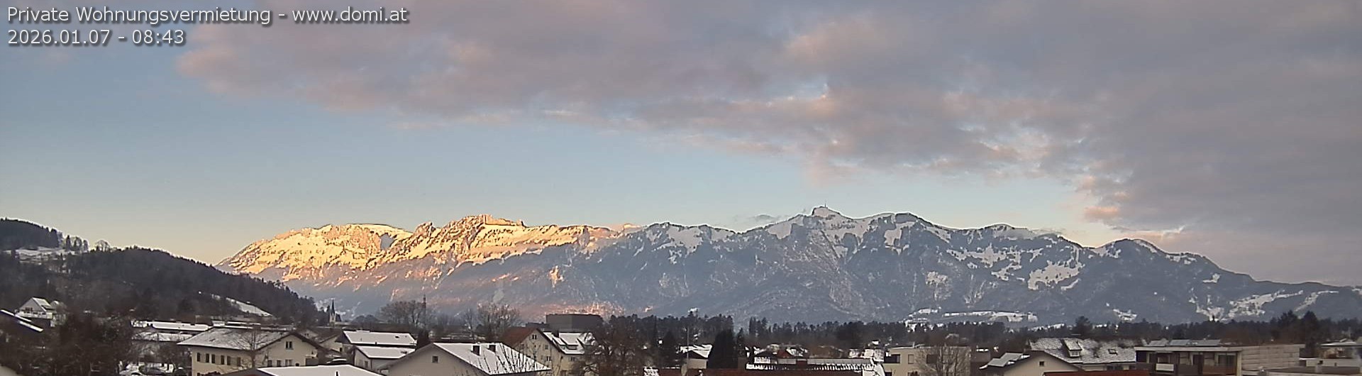 Archiv Foto Webcam Ausblick über Gisingen auf Hohen Kasten