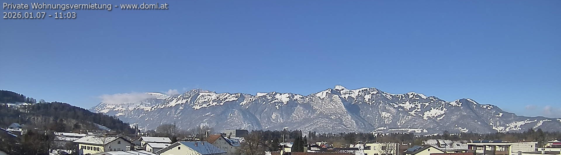 Archiv Foto Webcam Ausblick über Gisingen auf Hohen Kasten