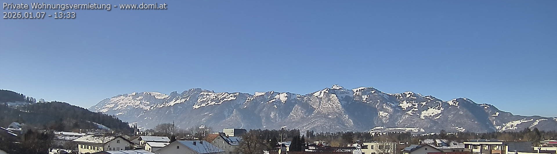Archiv Foto Webcam Ausblick über Gisingen auf Hohen Kasten
