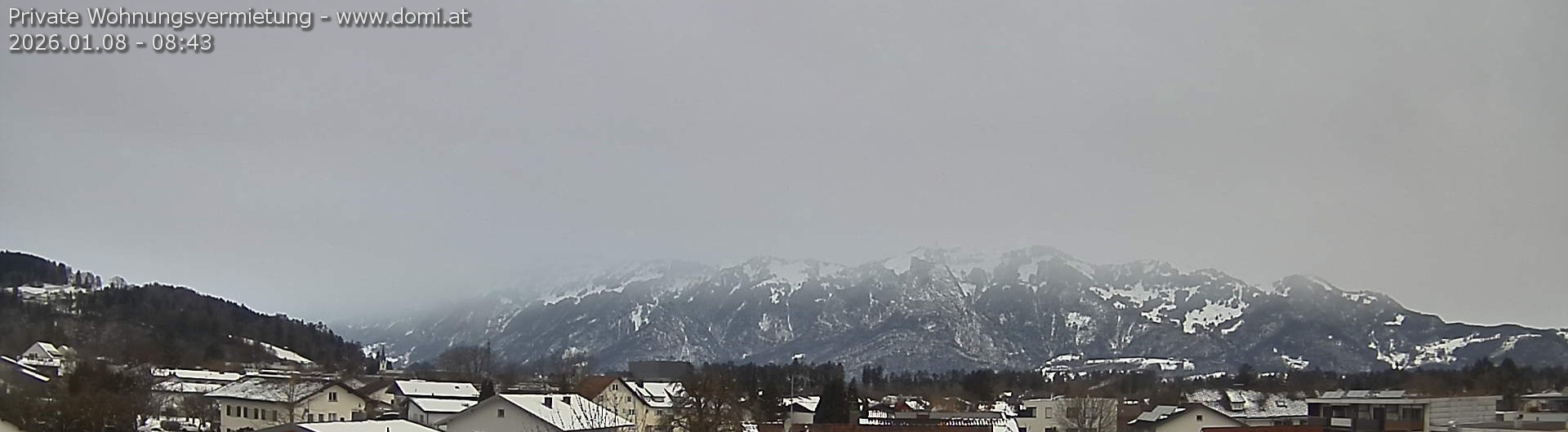 Archiv Foto Webcam Ausblick über Gisingen auf Hohen Kasten