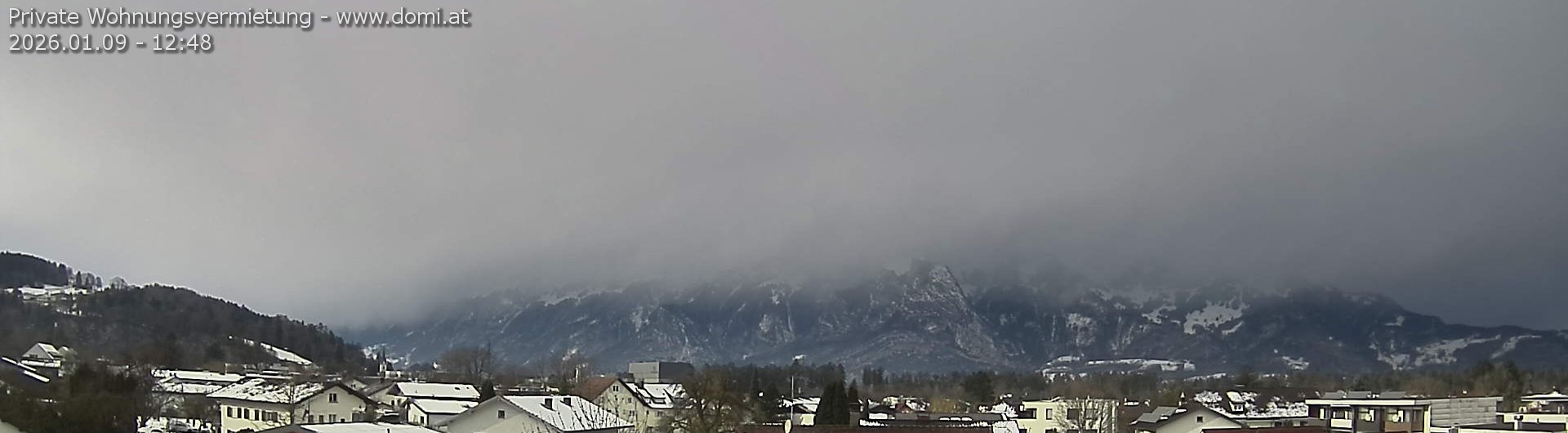 Archiv Foto Webcam Ausblick über Gisingen auf Hohen Kasten