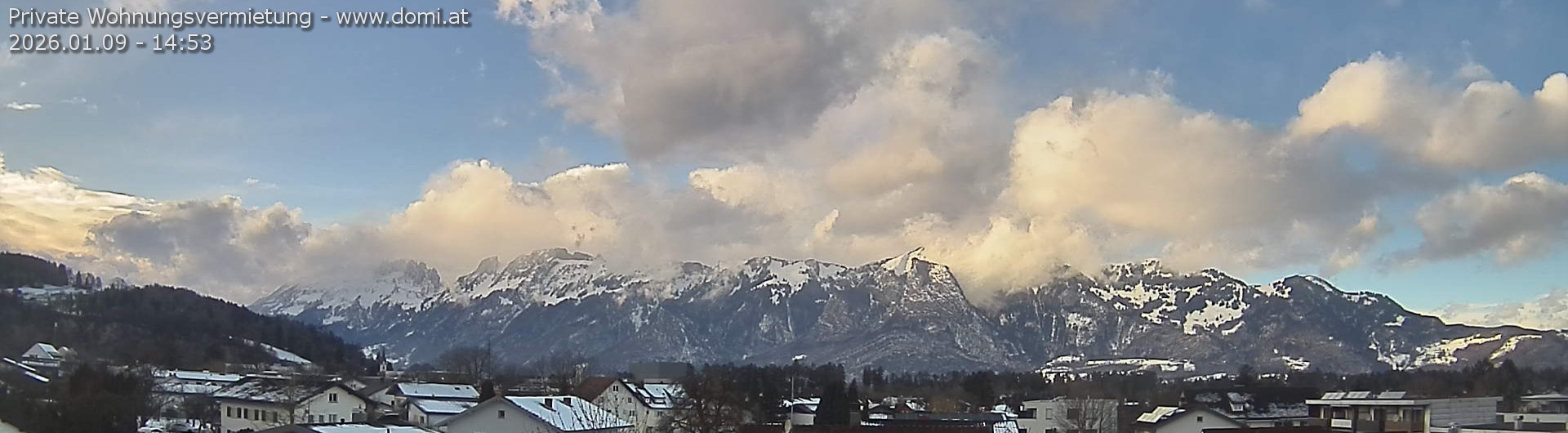 Archiv Foto Webcam Ausblick über Gisingen auf Hohen Kasten