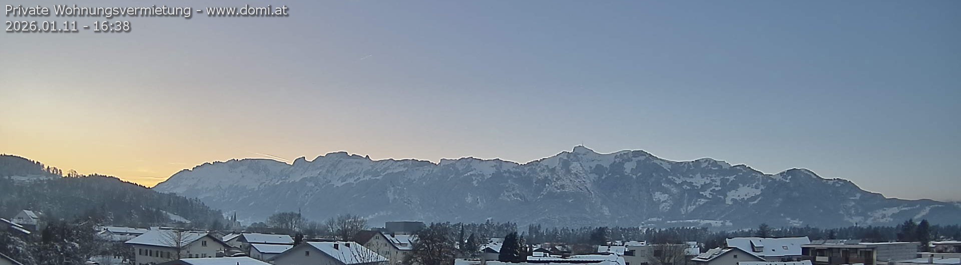 Archiv Foto Webcam Ausblick über Gisingen auf Hohen Kasten