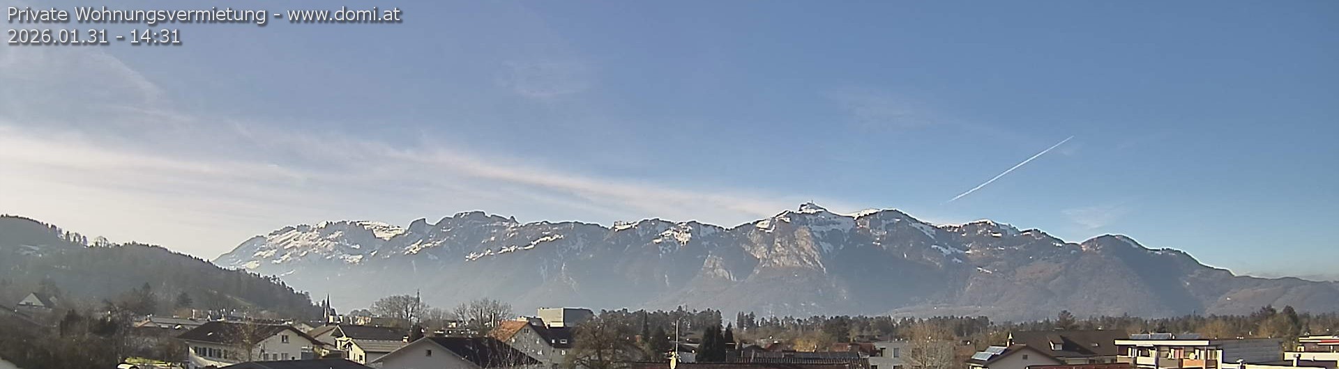 Archiv Foto Webcam Ausblick über Gisingen auf Hohen Kasten