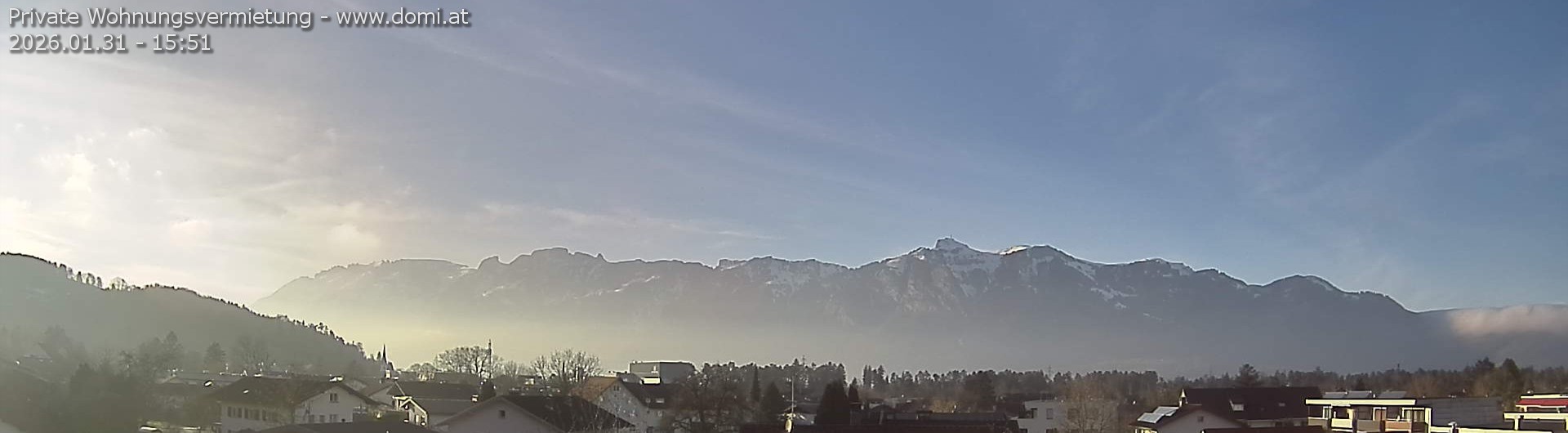 Archiv Foto Webcam Ausblick über Gisingen auf Hohen Kasten