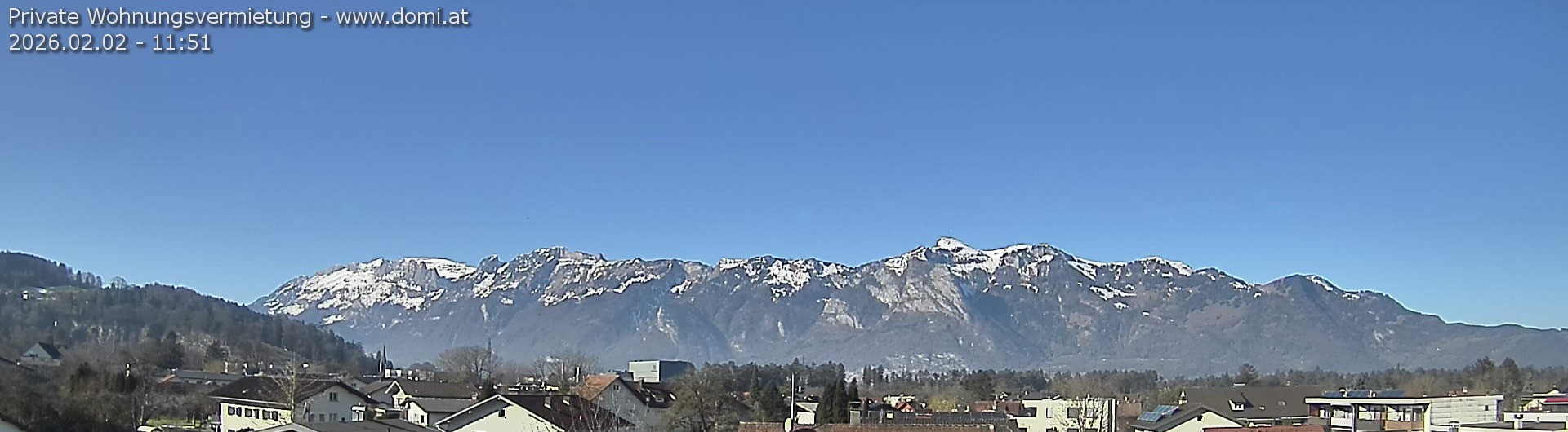 Archiv Foto Webcam Ausblick über Gisingen auf Hohen Kasten