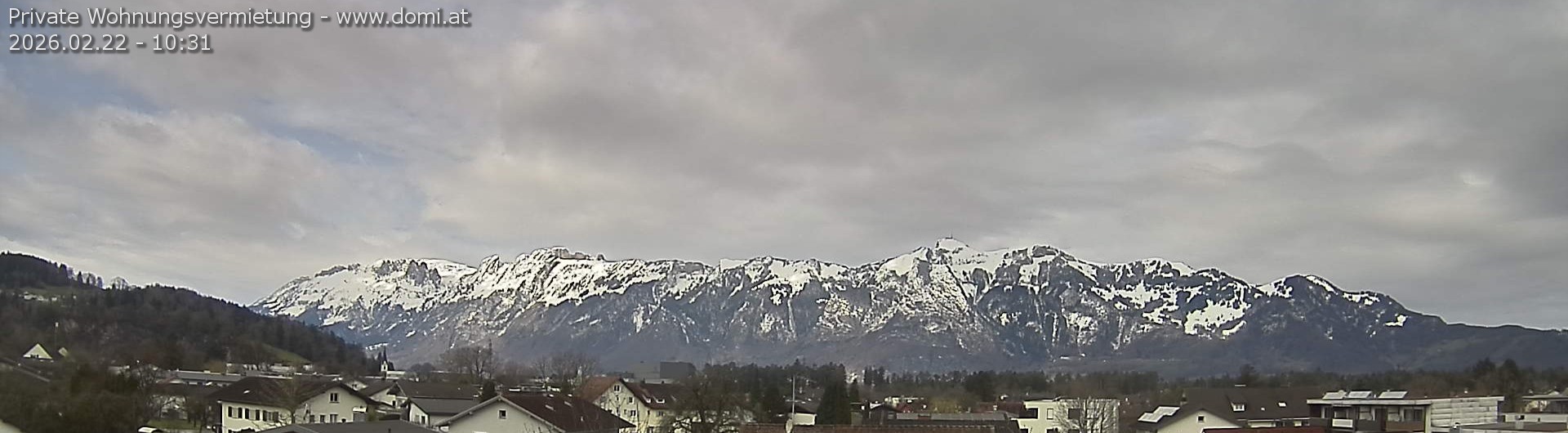 Archiv Foto Webcam Ausblick über Gisingen auf Hohen Kasten