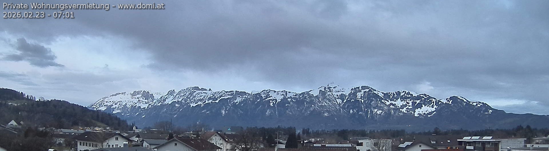 Archiv Foto Webcam Ausblick über Gisingen auf Hohen Kasten