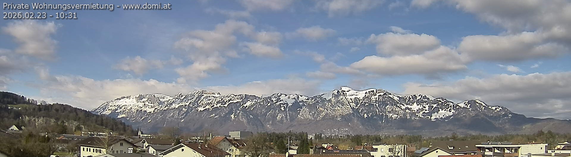 Archiv Foto Webcam Ausblick über Gisingen auf Hohen Kasten