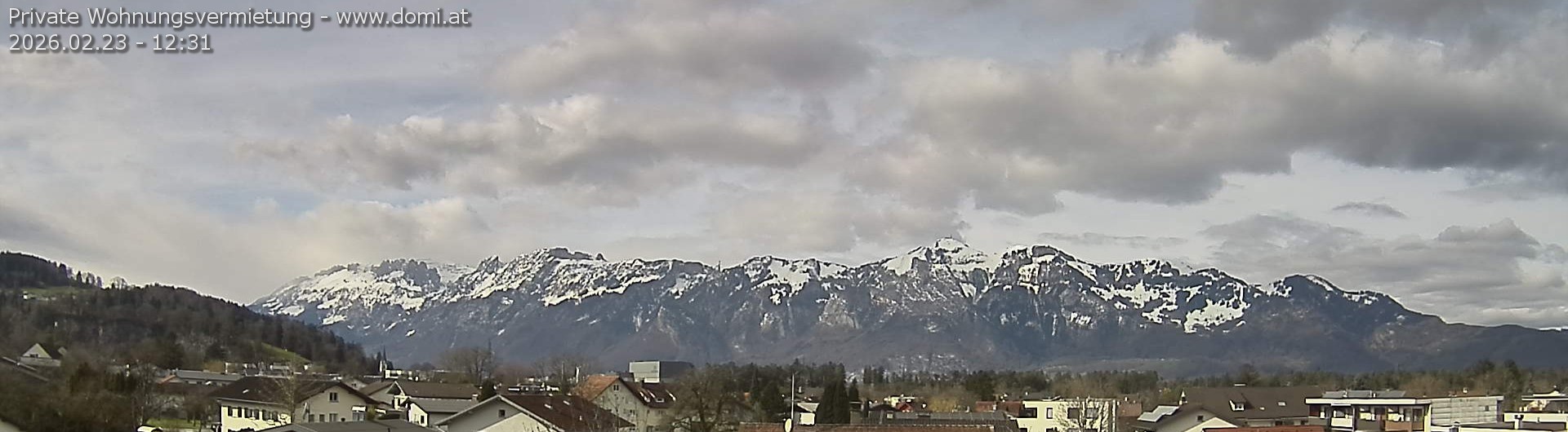 Archiv Foto Webcam Ausblick über Gisingen auf Hohen Kasten