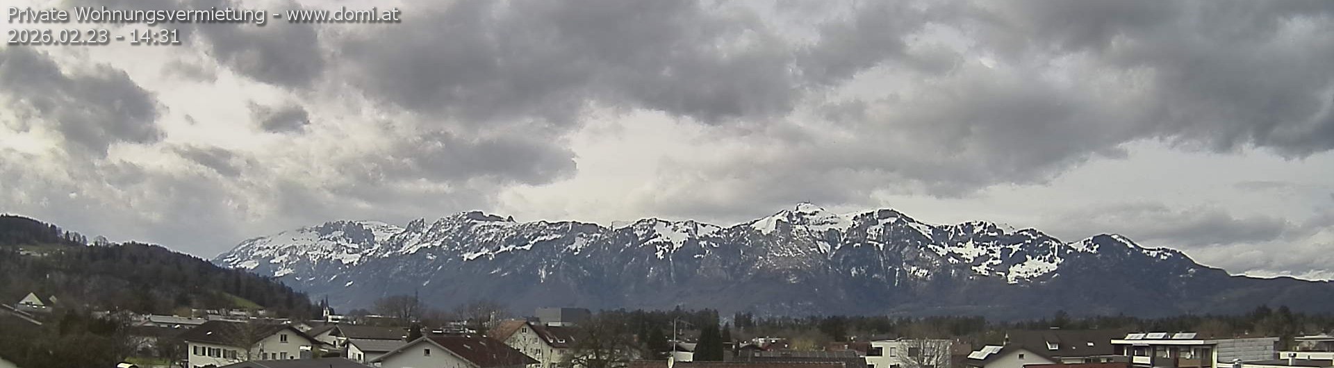 Archiv Foto Webcam Ausblick über Gisingen auf Hohen Kasten