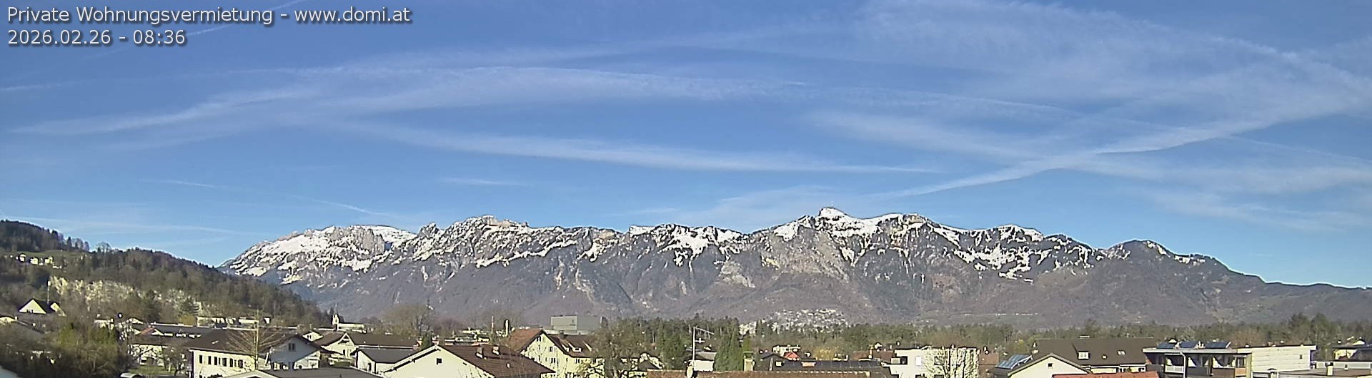 Archived image Webcam View over Gisingen to Hoher Kasten