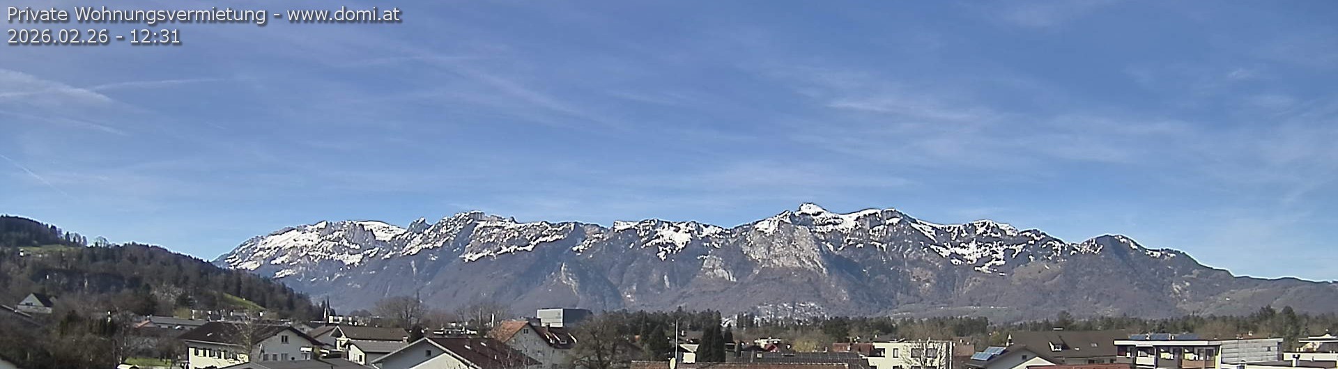 Archived image Webcam View over Gisingen to Hoher Kasten