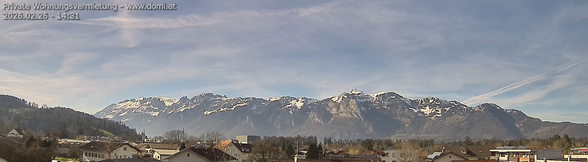 Archived image Webcam View over Gisingen to Hoher Kasten