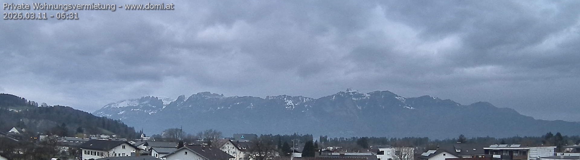 Archiv Foto Webcam Ausblick über Gisingen auf Hohen Kasten