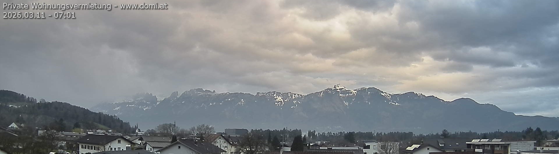 Archiv Foto Webcam Ausblick über Gisingen auf Hohen Kasten