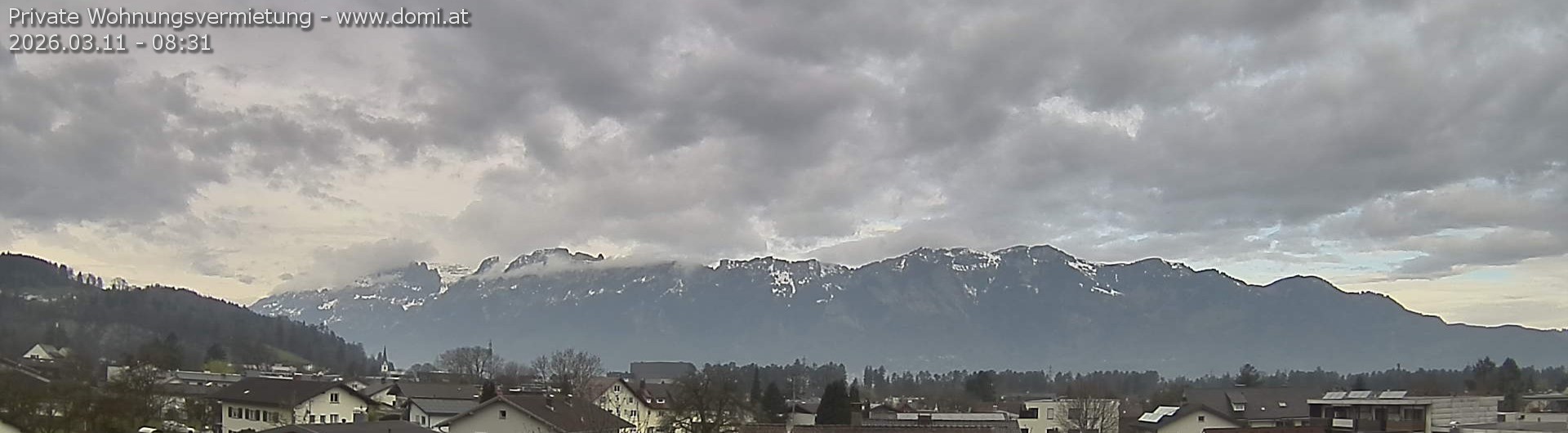 Archiv Foto Webcam Ausblick über Gisingen auf Hohen Kasten