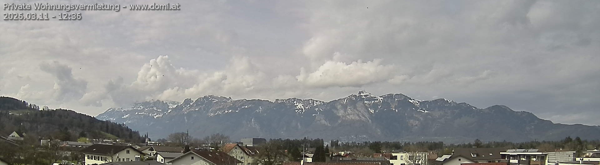 Archiv Foto Webcam Ausblick über Gisingen auf Hohen Kasten