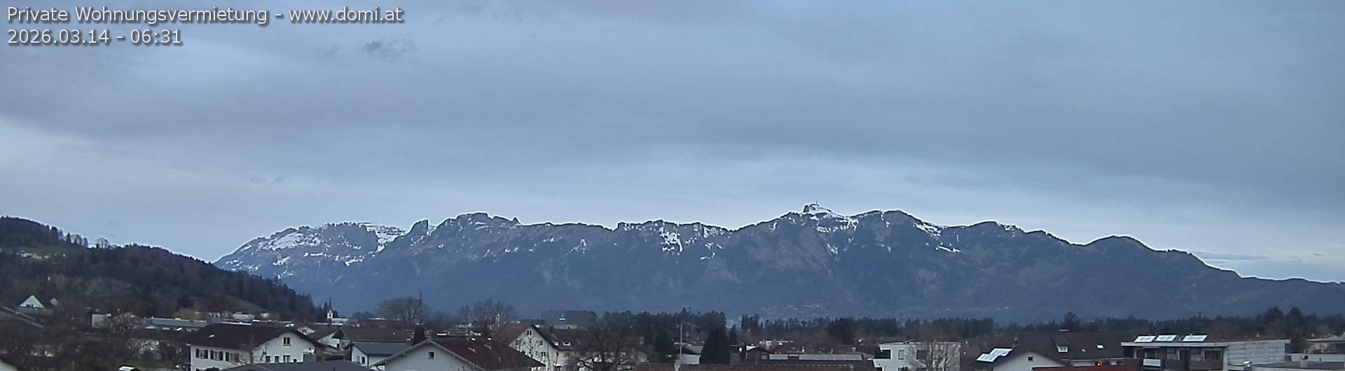 Archiv Foto Webcam Ausblick über Gisingen auf Hohen Kasten