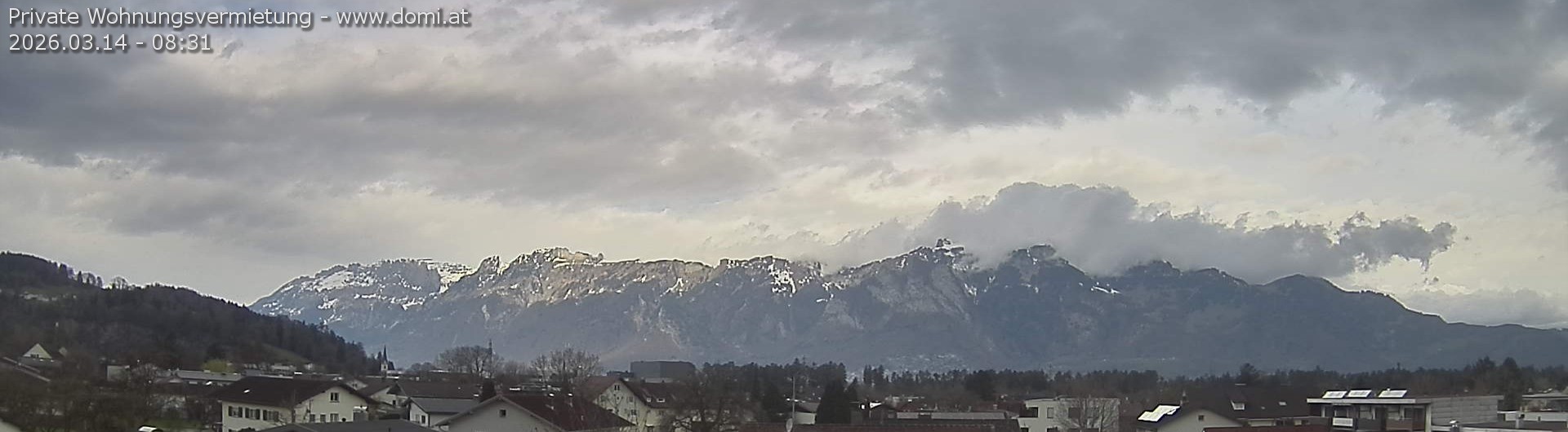 Archiv Foto Webcam Ausblick über Gisingen auf Hohen Kasten