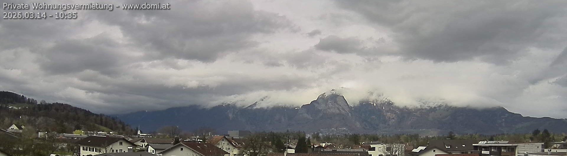 Archiv Foto Webcam Ausblick über Gisingen auf Hohen Kasten