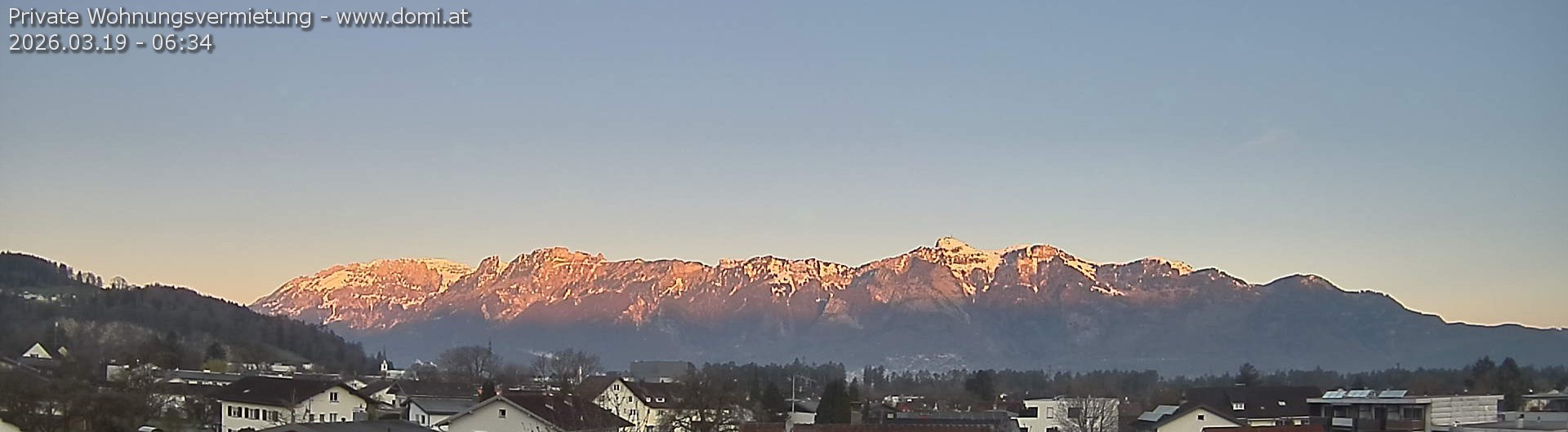 Archiv Foto Webcam Ausblick über Gisingen auf Hohen Kasten