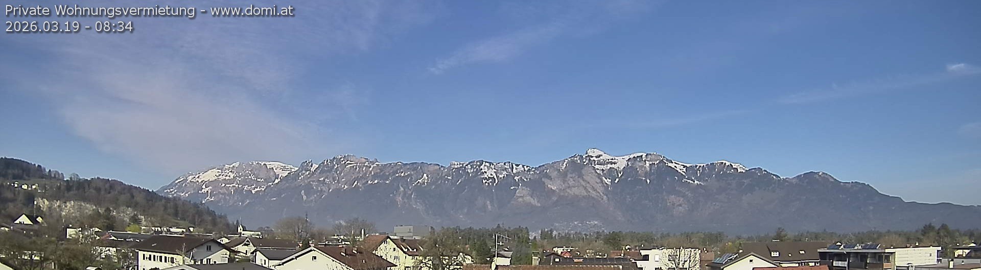 Archiv Foto Webcam Ausblick über Gisingen auf Hohen Kasten