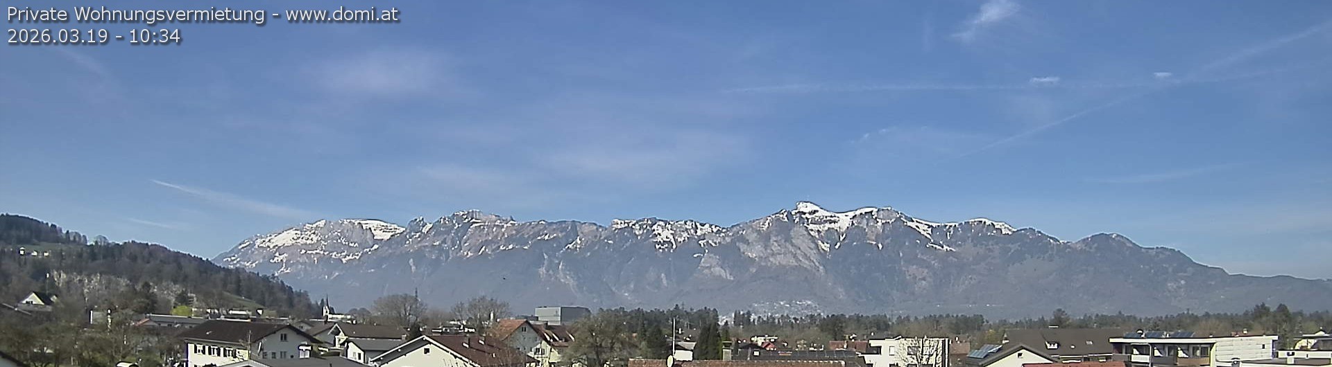 Archiv Foto Webcam Ausblick über Gisingen auf Hohen Kasten