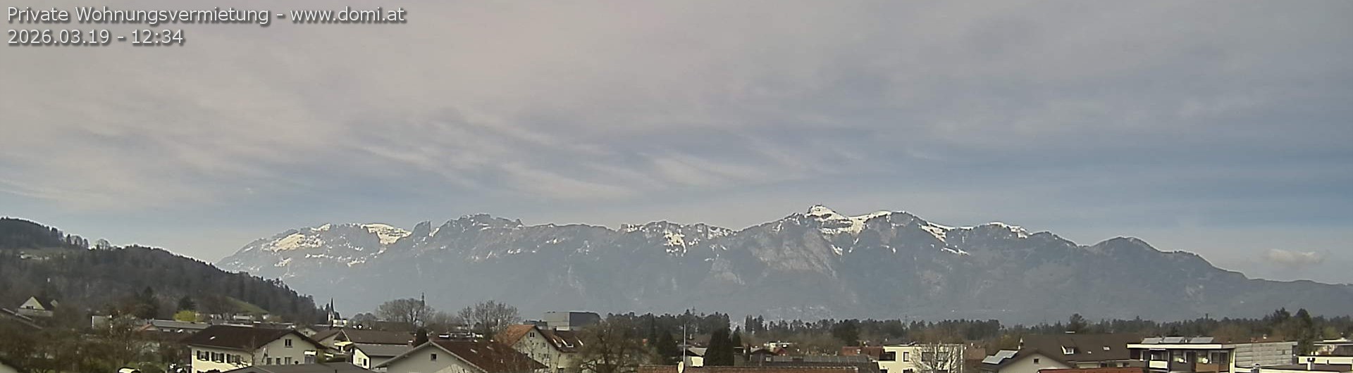 Archiv Foto Webcam Ausblick über Gisingen auf Hohen Kasten