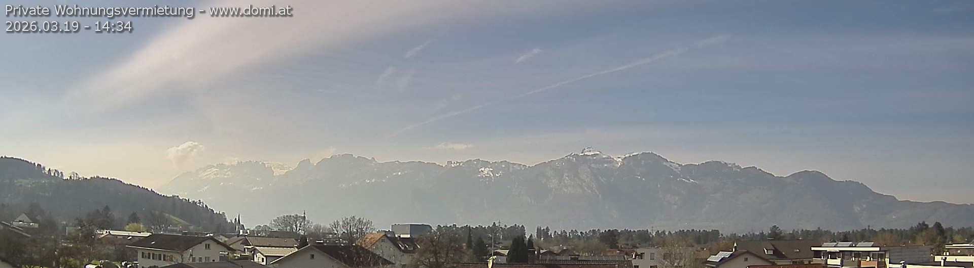 Archiv Foto Webcam Ausblick über Gisingen auf Hohen Kasten