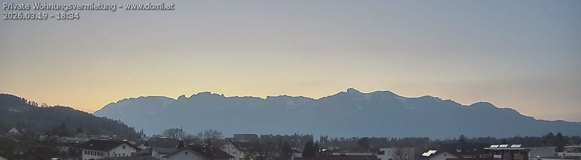 Archiv Foto Webcam Ausblick über Gisingen auf Hohen Kasten