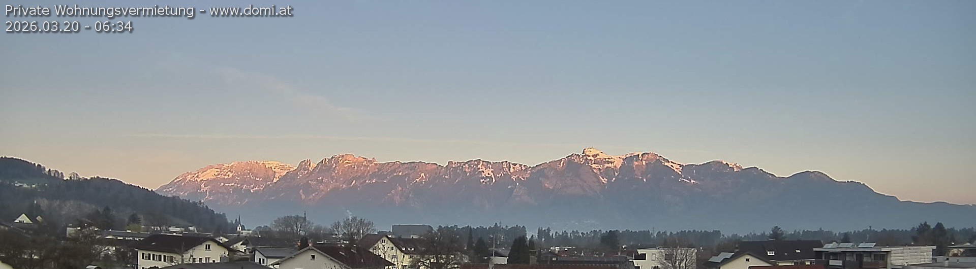 Archiv Foto Webcam Ausblick über Gisingen auf Hohen Kasten