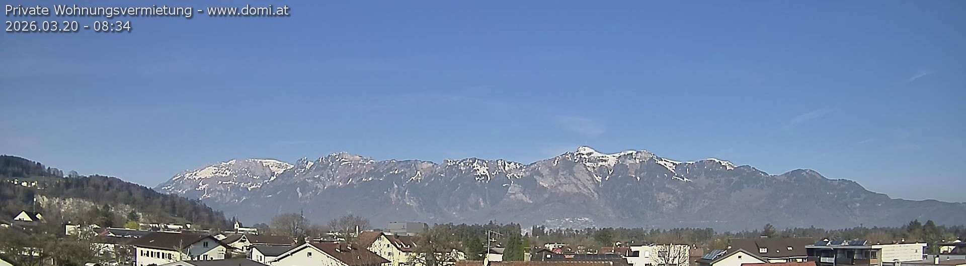 Archiv Foto Webcam Ausblick über Gisingen auf Hohen Kasten