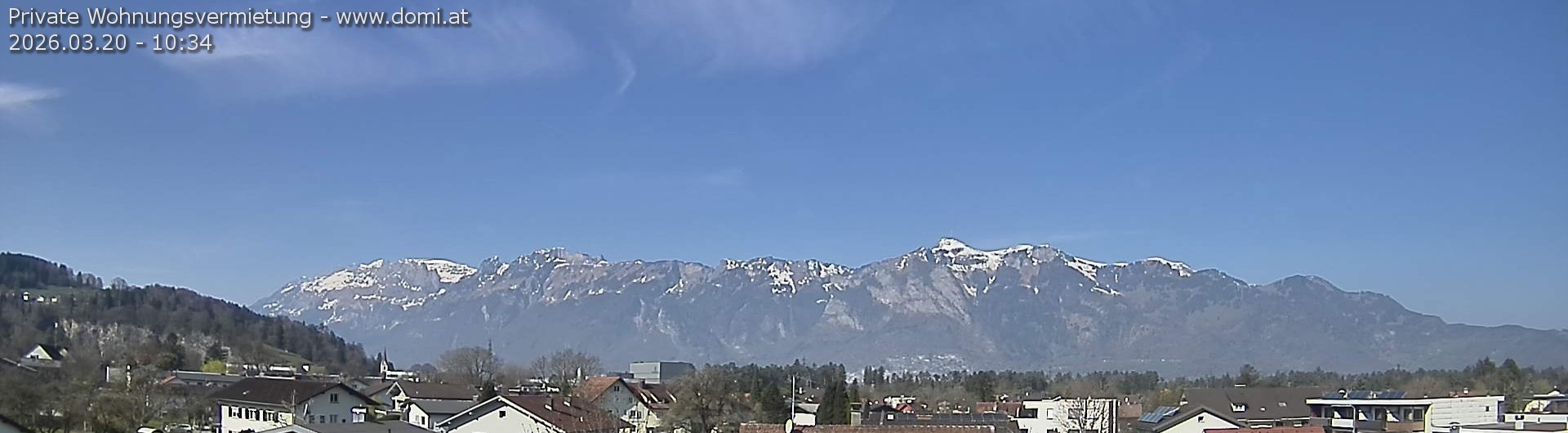 Archiv Foto Webcam Ausblick über Gisingen auf Hohen Kasten